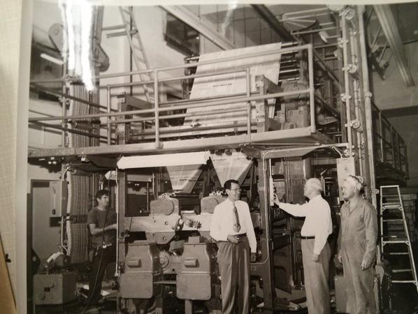 George Chambers at newspaper plant